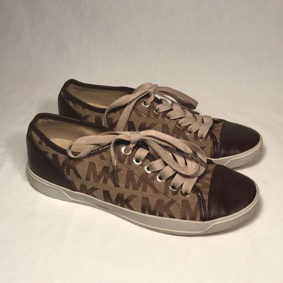 Michael Kors Logo Jacquard Sneakers Women 6.5 M - Picture 1 of 8